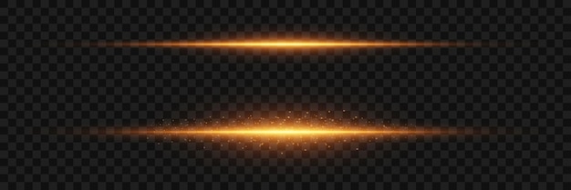 Línea horizontal de efecto de luz de neón