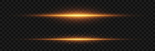 Línea horizontal de efecto de luz de neón