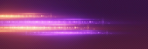 Línea horizontal de efecto de luz de neón