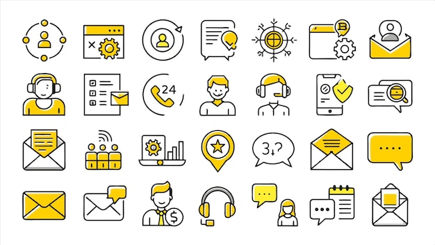una línea de iconos con la palabra l en él