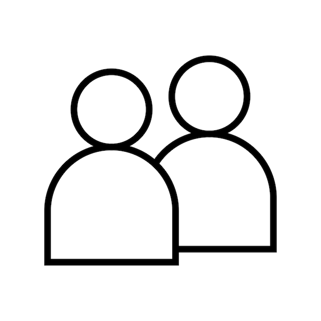 Línea de íconos de perfil de usuario