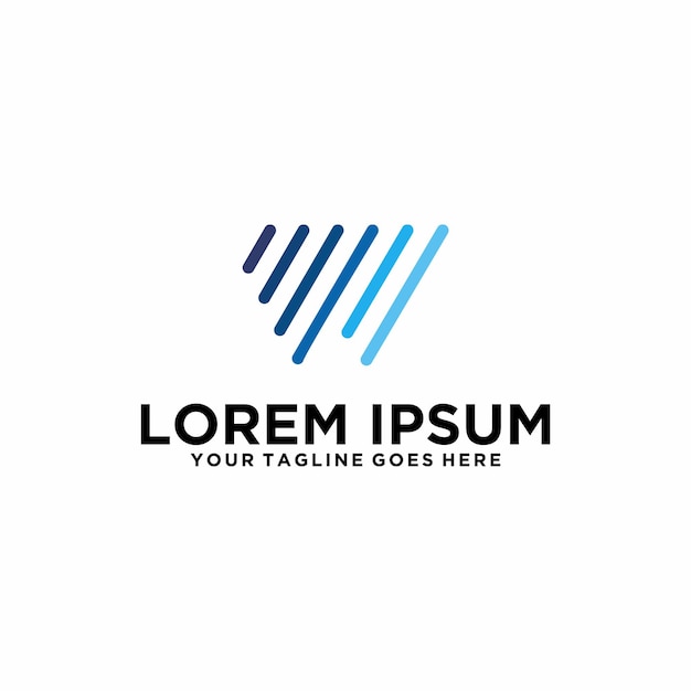 línea ligera letra W idea del logotipo