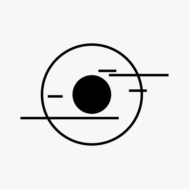 línea lunar vector de meteoros espacio y iconos de astronomía conjunto de logotipo en blanco y negro