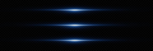 Línea de luz azul recta de neón