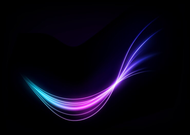 Vector línea de luz ondulada multicolor abstracta
