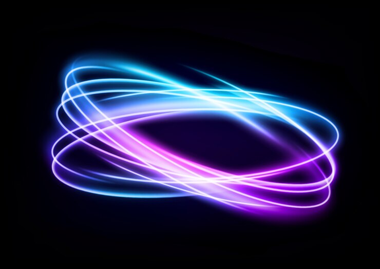 Vector línea de luz ondulada multicolor abstracta