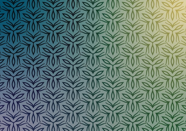 Línea de luz verde triangular fondo de patrón suave