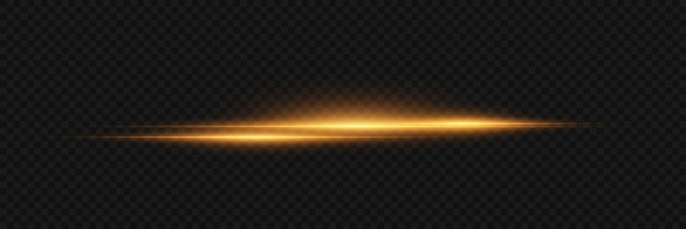 Línea mágica dorada y efecto de luz