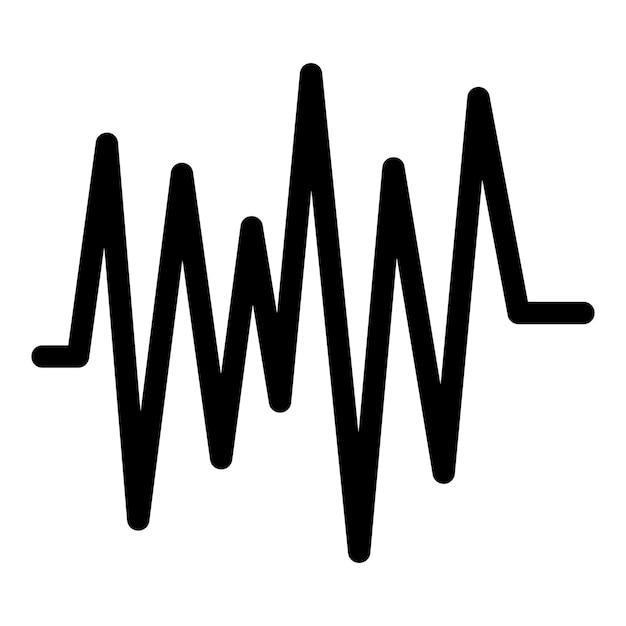 Línea negra de ECG que muestra signos vitales
