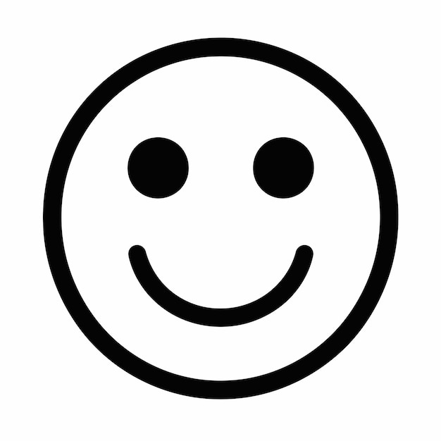 Línea negra vectorial libre de expresión facial icono símbolo mensaje