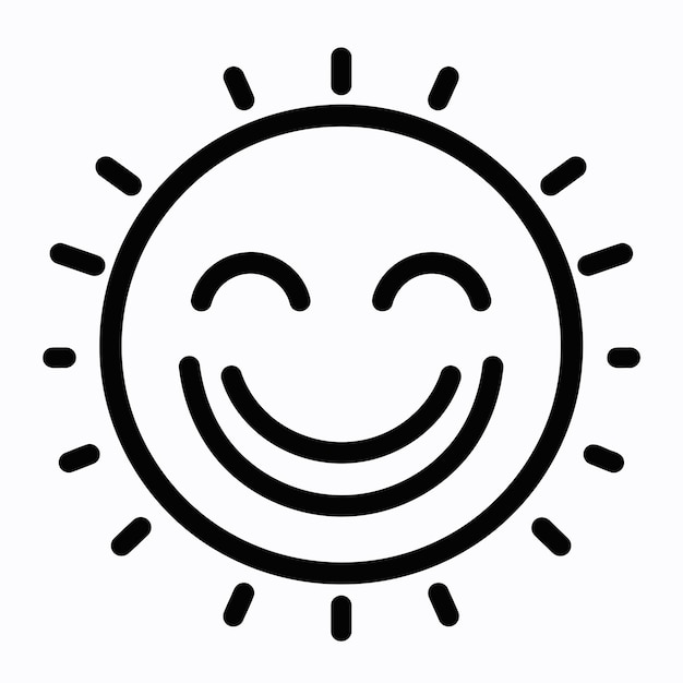 Línea negra vectorial libre de expresión facial icono símbolo mensaje