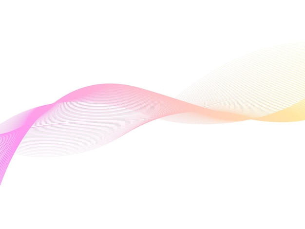 Una línea de onda abstracta de flujo suave Un contorno vectorial