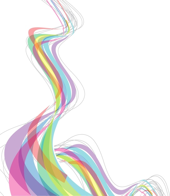 Línea de onda de arco iris abstracto con espacio de su texto, ilustración vectorial