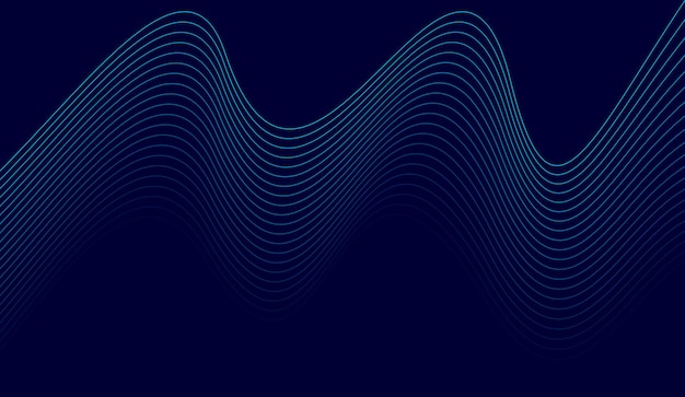 Línea de onda azul de fondo Líneas onduladas fluidas modernas