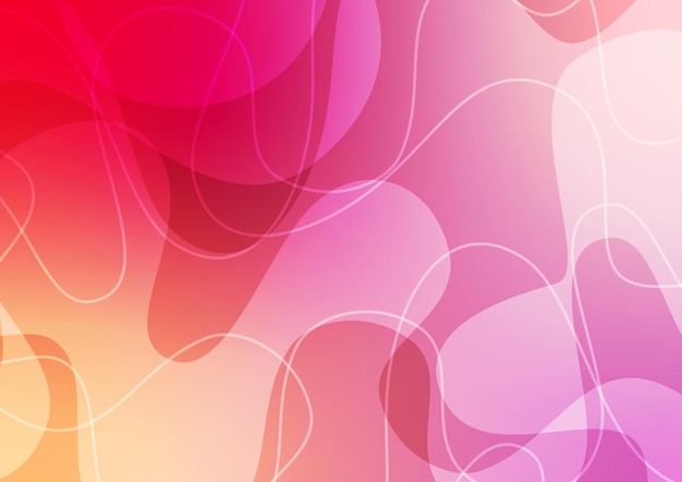Línea onda gradiente rosa portada estandarte fondo de arte dinámico