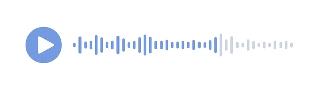 Línea de onda de sonido de chat de aplicación de mensajería móvil con ruido de espectro barra de sonido de voz de audio onda de sonido de voz