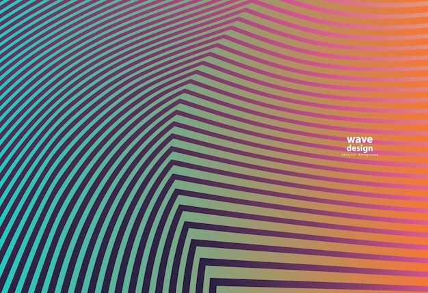 Línea de ondas abstractas Fondo de líneas onduladas a rayas de colores textura
