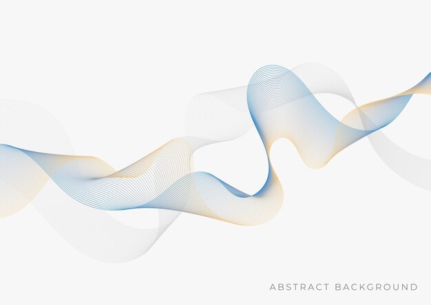 Vector línea de ondas coloridas fluido diseño de fondo abstracto