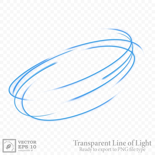 Línea ondulada azul transparente