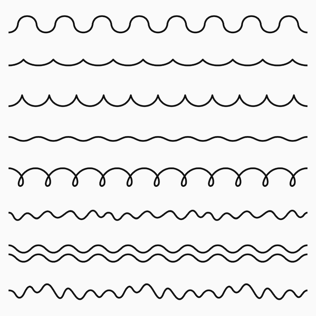 Vector línea ondulada perfecta