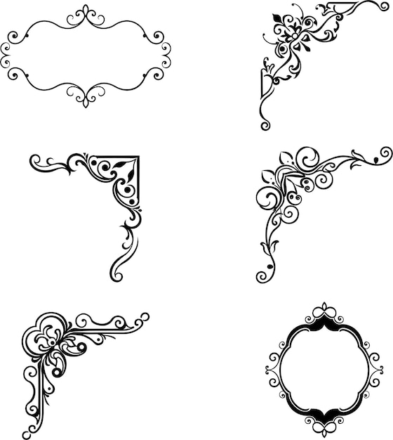 Línea de ornamentación de caligrafía Divisor de texto caligráfico Separador de borde Diseño de decoración antiguo vintage se