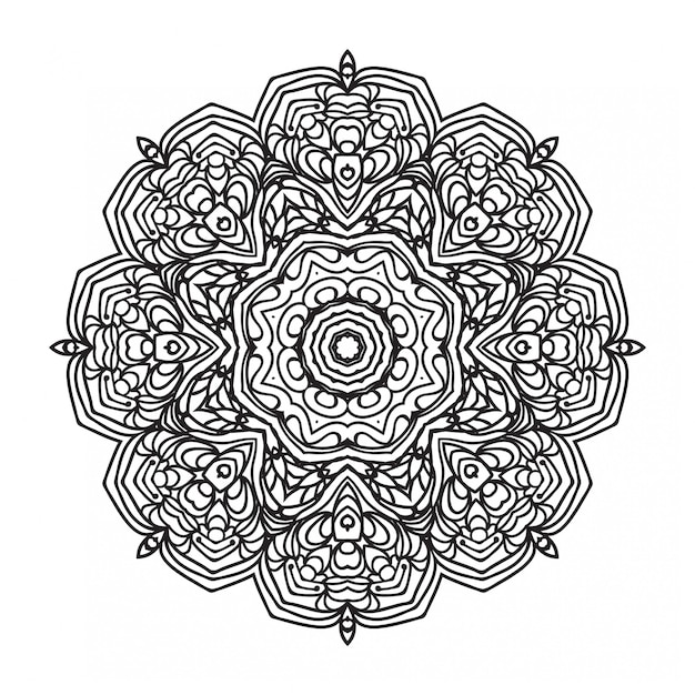 Línea ornamental mandala