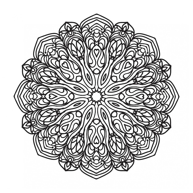 Línea ornamental mandala