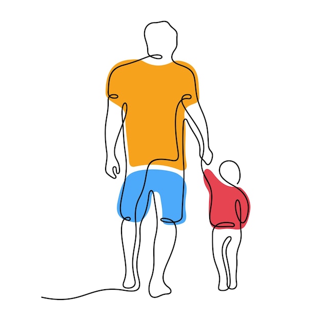 línea de padre-hijo