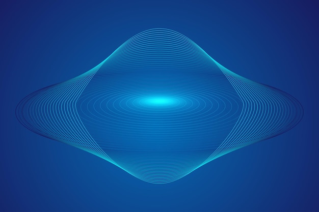 Línea de partículas resumen platillo volador Internet futuro tecnología de ciencia ficción gráficos vectoriales