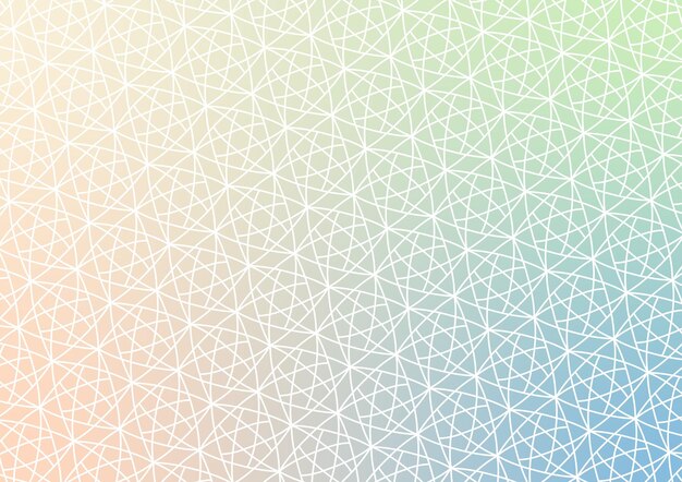 Línea de patrón hexagonal con gradiente verde cubre el fondo del estandarte