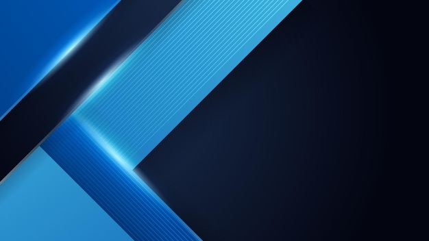 Línea de plata abstracta dirección de flecha de luz azul y negra en diseño negro ilustración de vector de fondo futurista de lujo moderno