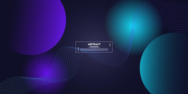 Línea de puntos azul oscuro fondo de partículas abstractas Líneas de neón brillantes luz espacial de energía mágica