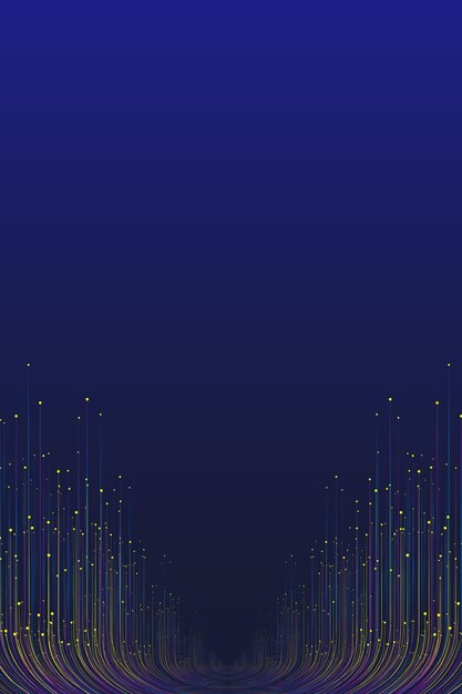 Línea de puntos de color con una sensación de espacio Fondo de big data de tecnología de Internet