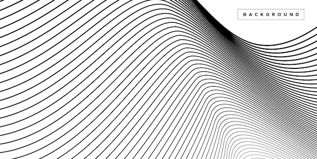 Línea de raya de onda dinámica blanca fondo abstracto