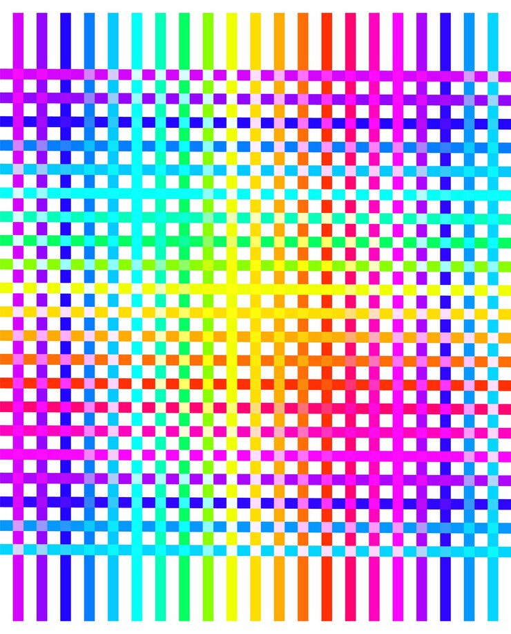 Vector línea de rayas cruzadas en el vector de color arco iris para el diseño de fondo