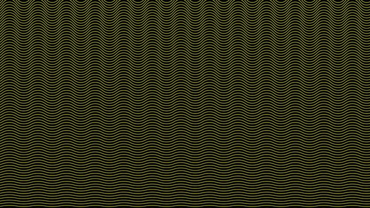 Vector línea de rayas onduladas amarillas con fondo de patrón sin costuras abstracto