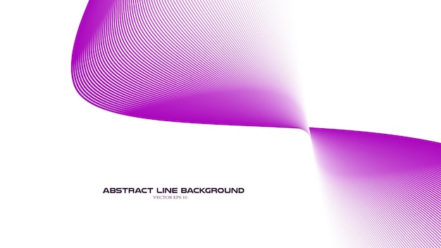 Línea de rayas onduladas púrpuras imagen vectorial de fondo abstracta