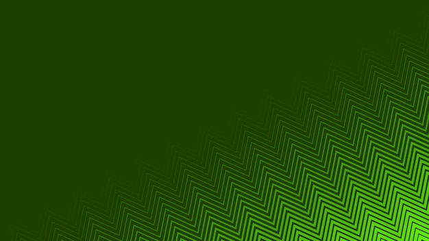 Línea de rayas en zigzag verdes con foco de gradiente para el fondo abstracto del texto