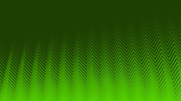 Línea de rayas en zigzag verdes con foco de gradiente para el fondo abstracto del texto