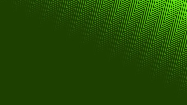 Línea de rayas en zigzag verdes con foco de gradiente para el fondo abstracto del texto
