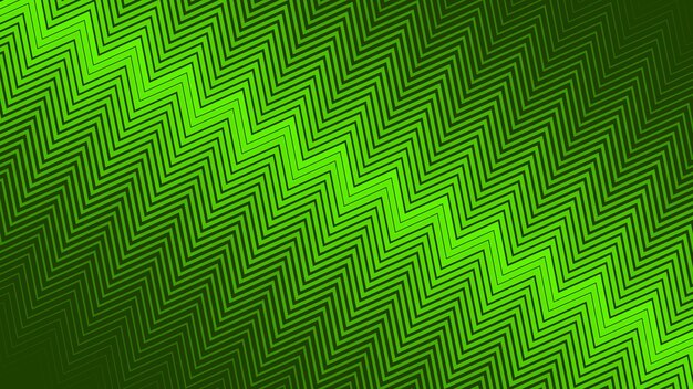 Línea de rayas en zigzag verdes con foco de gradiente para el fondo abstracto del texto