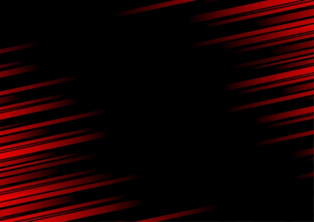 Línea roja abstracta y fondo negro para tarjeta de visita portada de banner volante ilustración vectorial