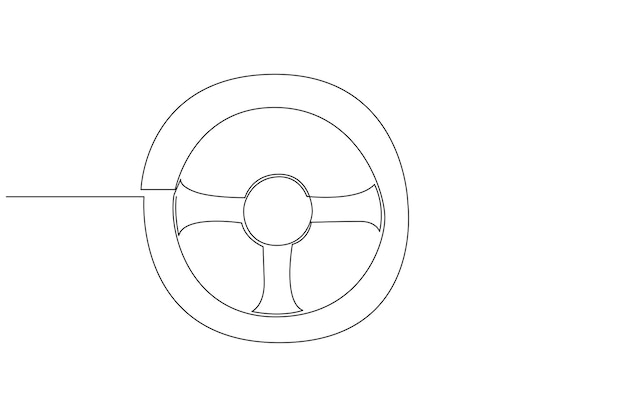 línea simple de vector de carreras de autos. concepto de una línea de dibujo de carreras de coches y línea continua.