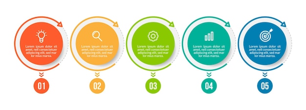 Línea de tiempo de plantilla de infografía empresarial mínima con opciones de 2 pasos e iconos de marketing