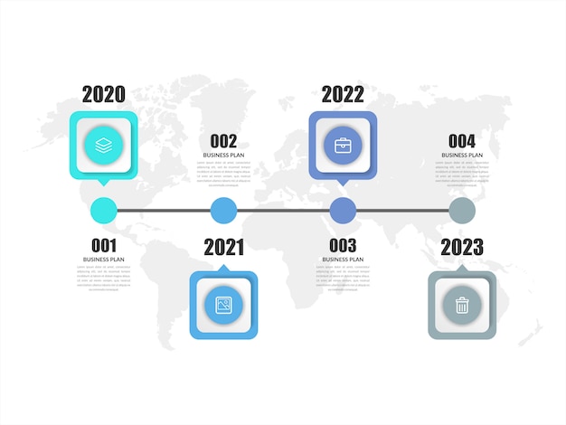 Vector línea de tiempo resumen infografía elemento estrategia empresarial