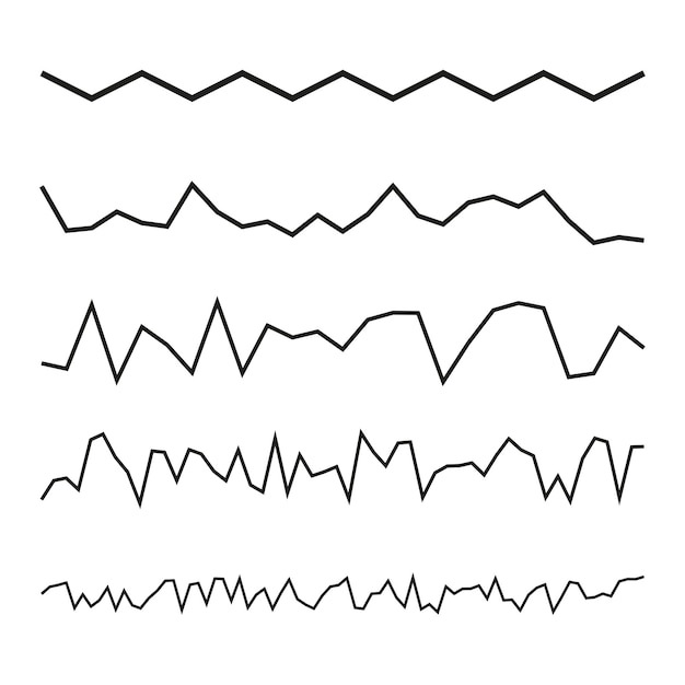 Línea transversal ondulada geométrica ondulada en zig zag Ilustración vectorial EPS 10