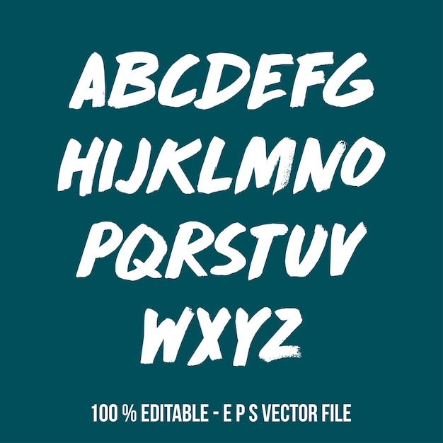 Línea de trazo editable vectorial en mayúsculas alfabeto inglés