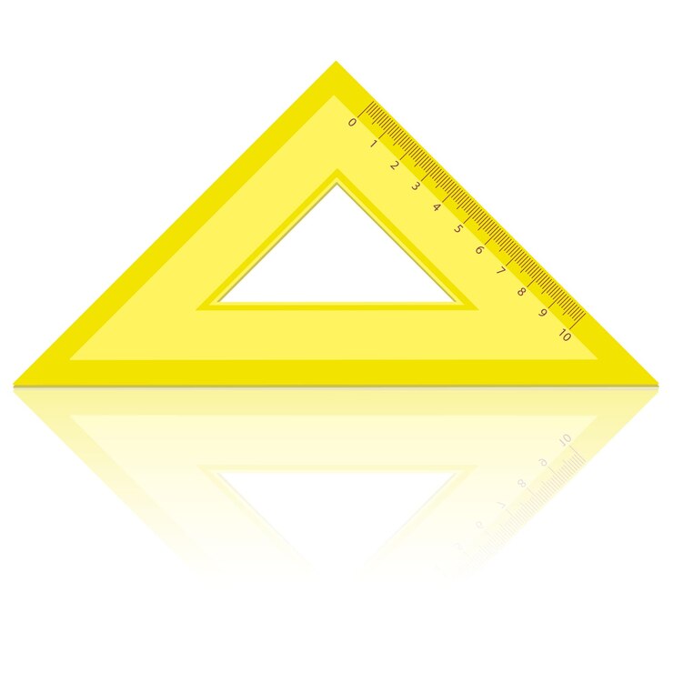 Vector línea del triángulo sobre un fondo blanco.