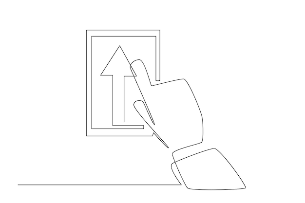 una línea de vector de mercado de capitales. Ilustración de concepto de línea simple de tendencia económica para negocios