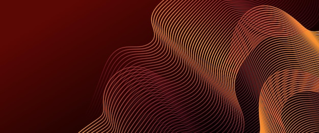 Línea vectorial roja 3D futurista estandarte abstracto con línea brillante para folletos portadas carteles estandartes sitios web encabezado